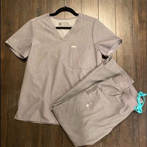 Figs Scrubs set in Grey